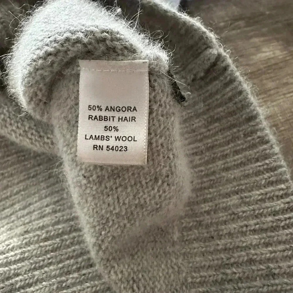 Banana Republic Angora Gray Shawl Collar Women's Cardigan Size Extra Small - Picture 6 of 6